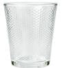 (Set of 4) Diamond Checkers 300 ml Glass Whisky Glasses (Clear)