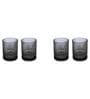 (Set of 4) Elysia 355 ml Glass Whisky Glass Grey