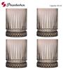 (Set of 4) Elysia 355 ml Glass Whisky Glass Grey