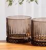 (Set of 4) Elysia 355 ml Glass Whisky Glass Grey