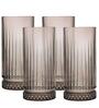 (Set of 4) Elysia 450 ml Glass Long Drink Glass Grey