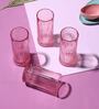 (Set of 4) Elysia 450 ml Glass Long Drink Glass Pink