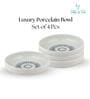 (Set of 4) Fine Scratch Resistant Porcelain Dinner Bowl