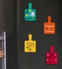 (Set of 4) Choping Board Shaped Quoted Fridge Magnets