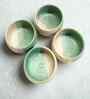 (Set of 4) Handcrafted Dual Tone 150ml Dinner Bowl (Green)