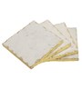 (Set of 4) Handmade 4 Inch Dia Marble Table Coaster with Gold Foil