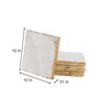 (Set of 4) Handmade 4 Inch Dia Marble Table Coaster with Gold Foil