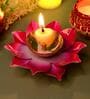 (Set of 4) Kamal 1.5 Inch Brass Pooja Diya (Multicolour)