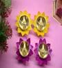 (Set of 4) Kamal 1.5 Inch Brass Pooja Diya (Multicolour)