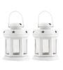 (Set of 4) Lantern Hanign T- Light Holder (White)
