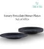 (Set of 4) Luxury Scratch & Chip Resistant Bone-Ash Free Porcelain Dinner Plate