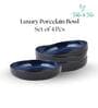 (Set of 4) Premium Scratch & Chip Resistant Porcelain Dinner Bowl