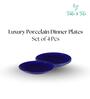 (Set of 4) Premium Scratch & Chip Resistant Porcelain Salad Plate
