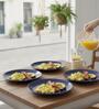 (Set of 4) Premium Scratch & Chip Resistant Porcelain Salad Plate