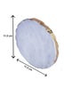 (Set of 4) Round Marble with Brass Inlay Table Coster