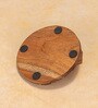 (Set Of 4) Rustic Charm Acacia Wood Coasters with Holder