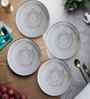 (Set of 4) Twist 10.6 Inch Dinner Plate (White)