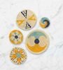 (Set Of 5) Beige Sabai Grass Patterned  Wall Hanging Set