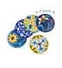 (Set Of 5) Blue Clay Blue Pottery Coasters