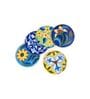 (Set Of 5) Blue Clay Blue Pottery Coasters