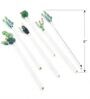 (Set Of 5) Green Glass Cactus Shaped Stirrers