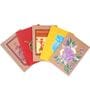(Set Of 5) Multicolor Paper Hand-Painted Diaries Diaries