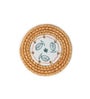 (Set of 6)  3.9 Inch Rattan Coasters with Storage Box (Brown)