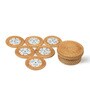 (Set of 6)  3.9 Inch Rattan Coasters with Storage Box (Brown)