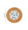 (Set of 6)  3.9 Inch Rattan Coasters with Storage Box (Brown)