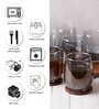 (Set of 6 ) 350ml Elite Whiskey Glass (Black)