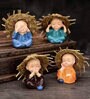 (Set of 4)  Baby Monk Figurine- Multicolour