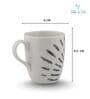 (Set of 6) 250 ml Porcelain Mug (Blue)