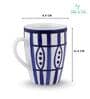 (Set of 6) 250 ml Porcelain Mug (Blue & White)