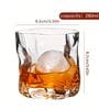 (Set of 6) 280ml Crumple Design Glass Whiskey Tumbler
