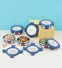 (Set of 6) 285 ml Airtight Lunch Box with Steel Lid