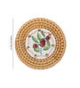 (Set of 6) 3.9 Inch Rattan Coasters with Storage Box (Brown)