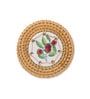 (Set of 6) 3.9 Inch Rattan Coasters with Storage Box (Brown)