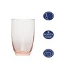(Set of 6) 350 ml, Eiffel Salmon Pink Water Glass