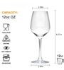 (Set of 6) 360ml Wine Glass (Transparent)