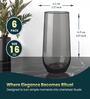 (Set of 6) Allegra 470 ml Glass Long Drink Glass Light Grey
