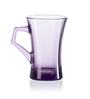 (Set of 6) Azur 120 ml Glass Mug Purple