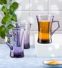 (Set of 6) Azur 120 ml Glass Mug Purple