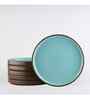Brown & Blue Stoneware Dinner Plate (Pack of 6)