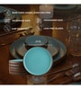 Brown & Blue Stoneware Dinner Plate (Pack of 6)
