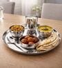 (Set of 6) Classic Collection Mirror Finish Durable Stainless Steel Dinner Plates