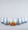 Black Lead-Free Crystal Glass Whiskey Glass (Pack of 6)