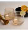(Set Of 6) Crystal Glass Lead Free Golden Cocktail Glass