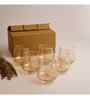 (Set Of 6) Crystal Glass Lead Free Golden Cocktail Glass