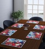 (Set of 6) Ethnic Motifs Traditional Print Cotton Table Placemats