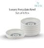 (Set of 6) Fine Scratch Resistant Porcelain Dinner Bowl